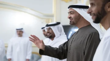 رئيس الدولة يزور القيادي سالم العامري في لقاء رسمي